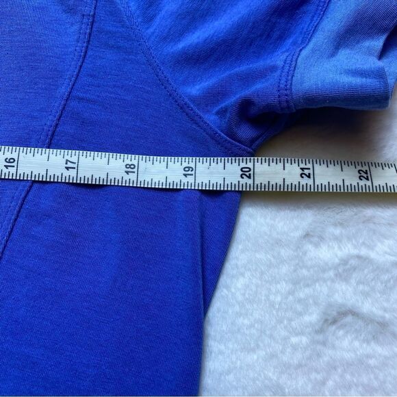 Luna For Women Athletes Blue Tone 1/2 Zip Silk Wool Blend Cycling Top Size XL - Picture 7 of 9